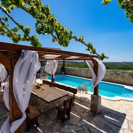 別荘 My Dalmatia - Hilltop Paradise With Private Pool, Sauna And Jacuzzi Kula Atlagica